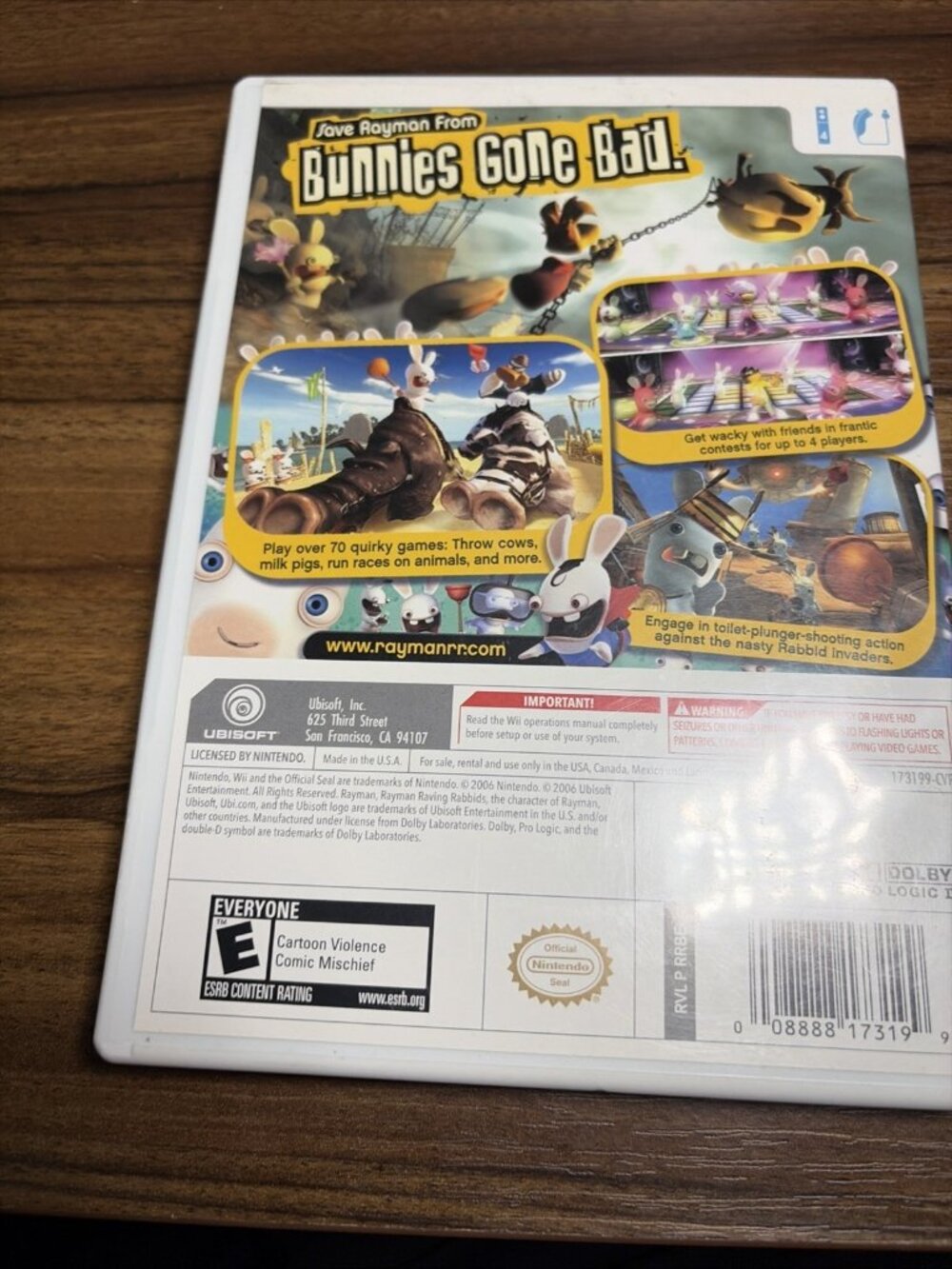 Rayman Raving Rabbids - Nintendo Wii - Complete w/ Manual - Tested - - Picture 2 of 5